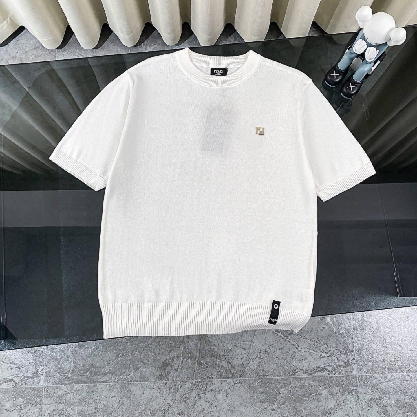 フェンディ「Fendi」2025SS サマーコレクション メンズ ラウンドネック ニット ショートスリーブ