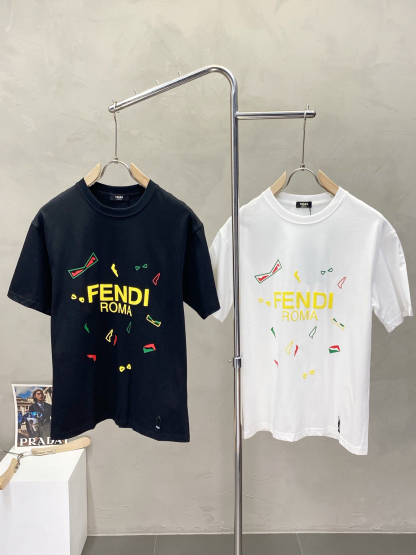 フェンディ「Fendi」2025SS エクスクルーシブ メンズ カジュアル ショートスリーブTシャツ