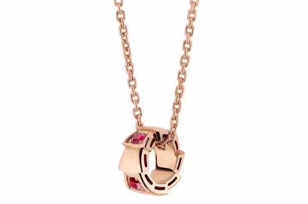 ブルガリ「Bvlgari」Serpenti Viper レッドルビー ネックレス41-43cm