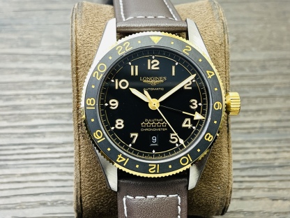ロンジン「Longines」 スピリット ズールータイム "ゴールドアクセント" メンズウォッチ42mm