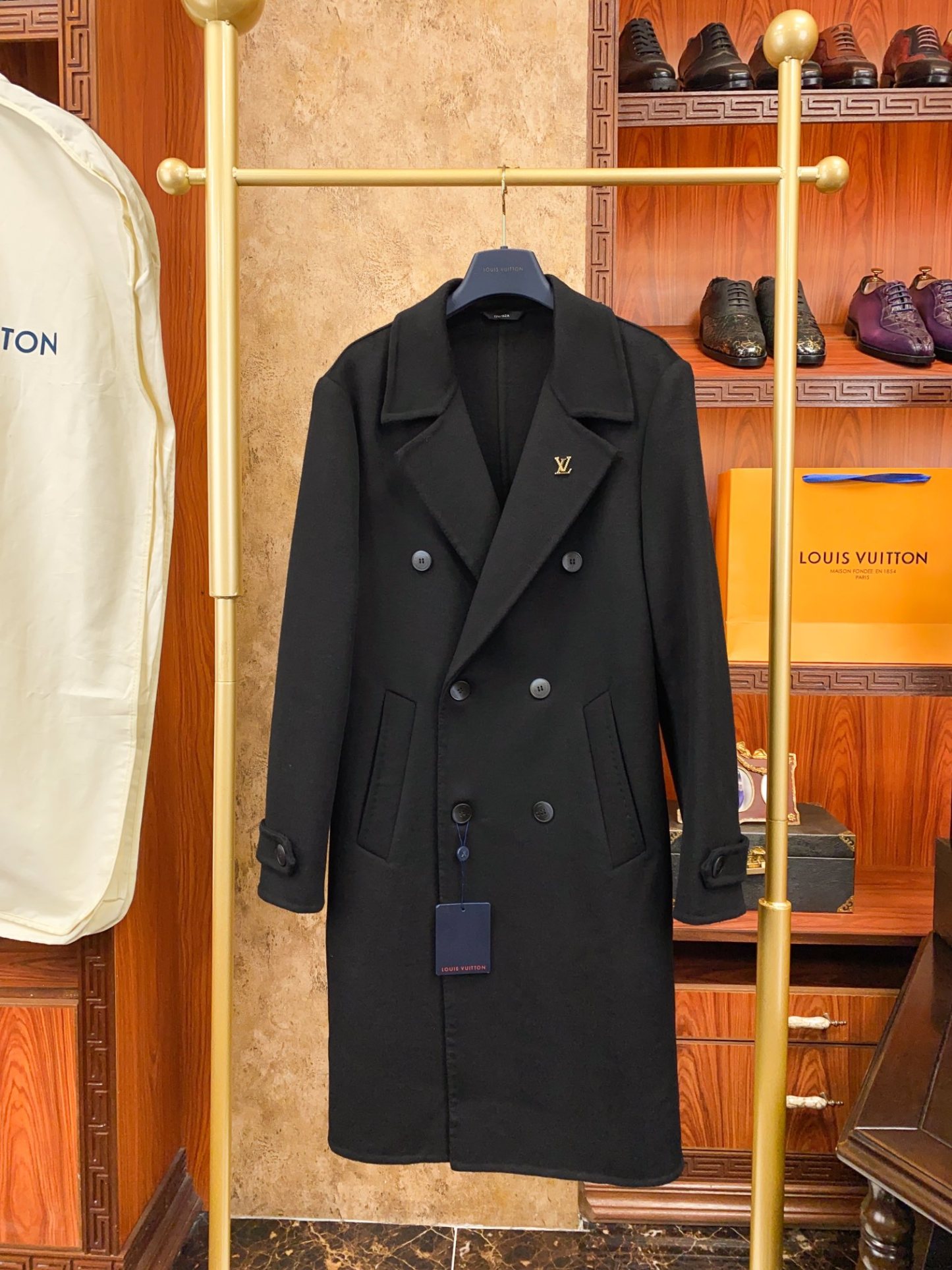 ルイ・ヴィトン「Louis Vuitton」メンズ カシミア オーバーコート