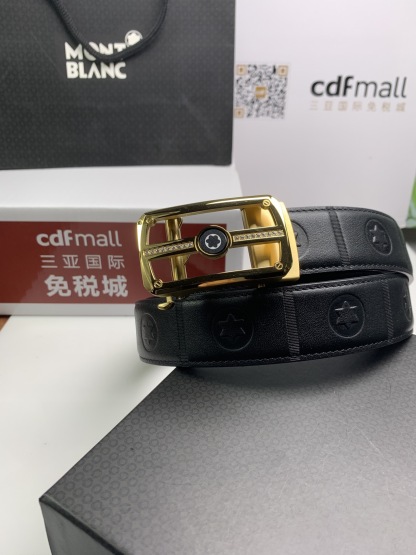 モンブラン「Montblanc」 クラシックコレクション プレミアムエンボスレザー ベルト100cm