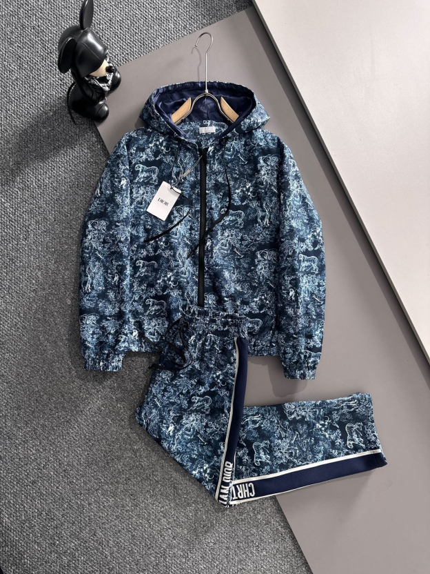 ディオール「Dior」ジップアップパーカー&ジョガーパンツ 2ピースセットアップ