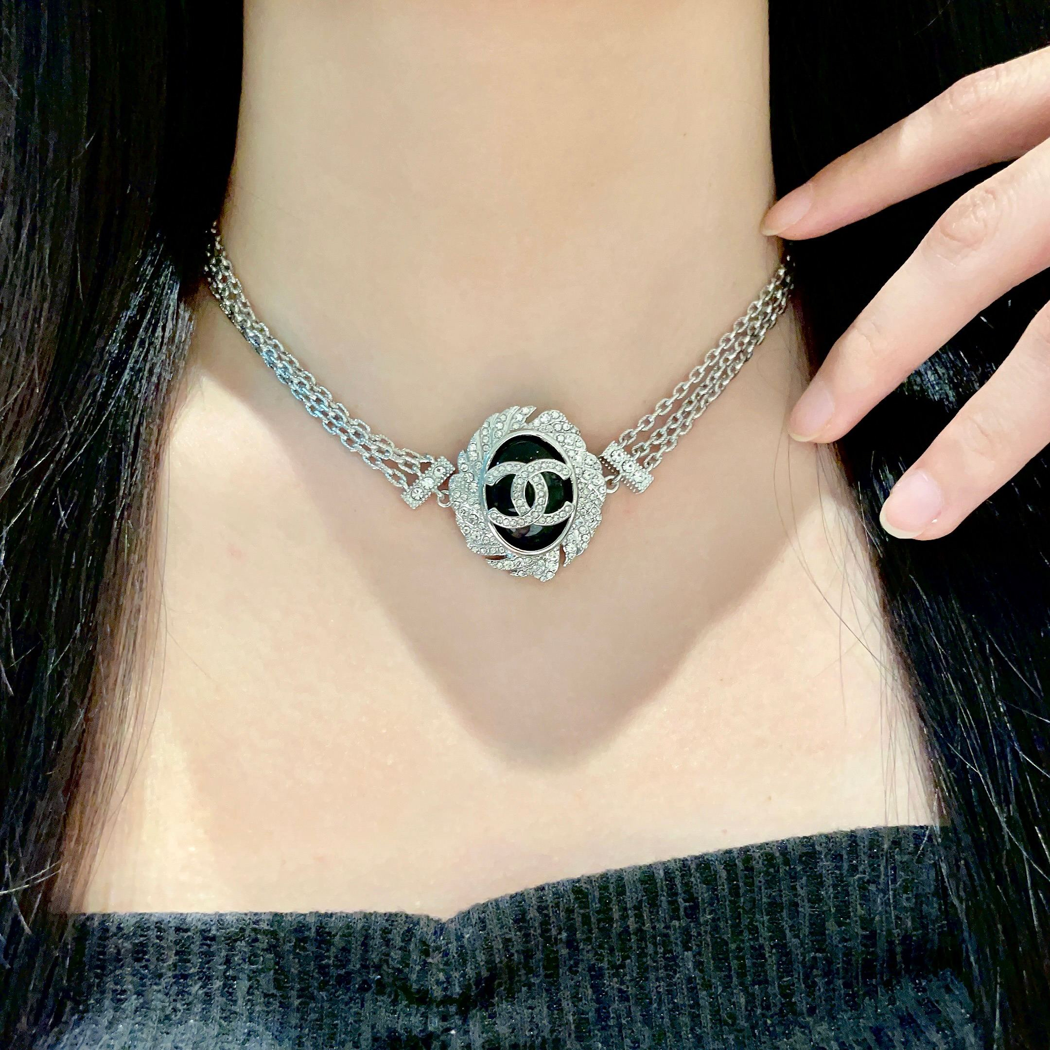 シャネル「Chanel」ダブルCダイヤモンドネックレス