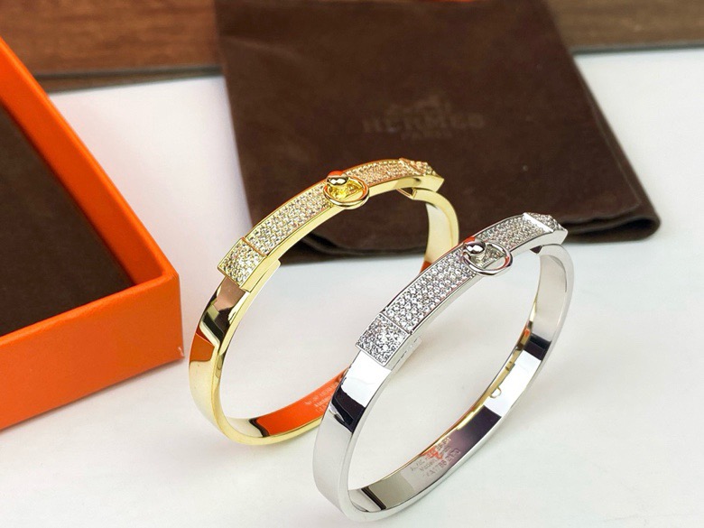 エルメス「Hermès」定番Kellyハーフドリルブレスレット15.8cm