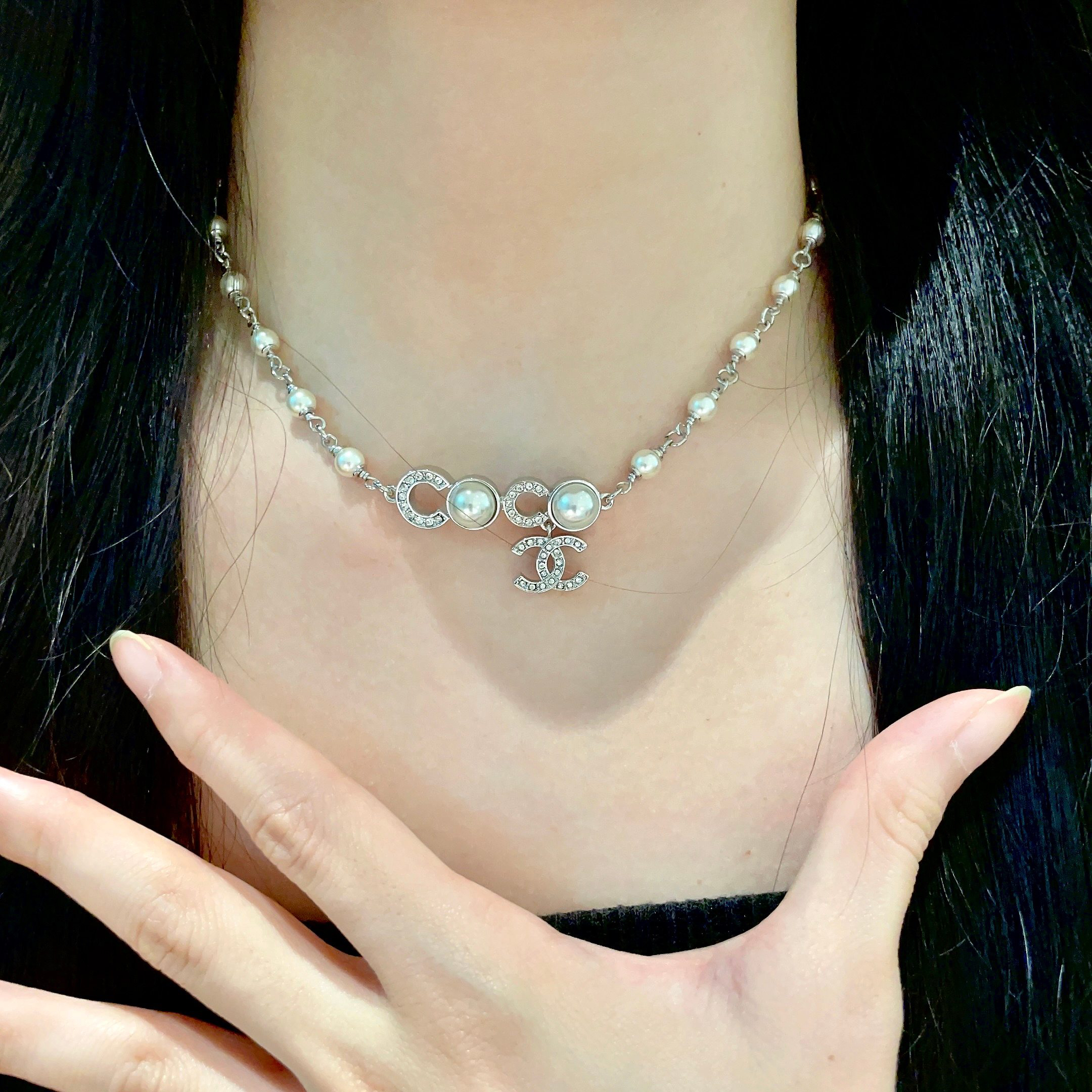 シャネル「Chanel」パールCOCOネックレス