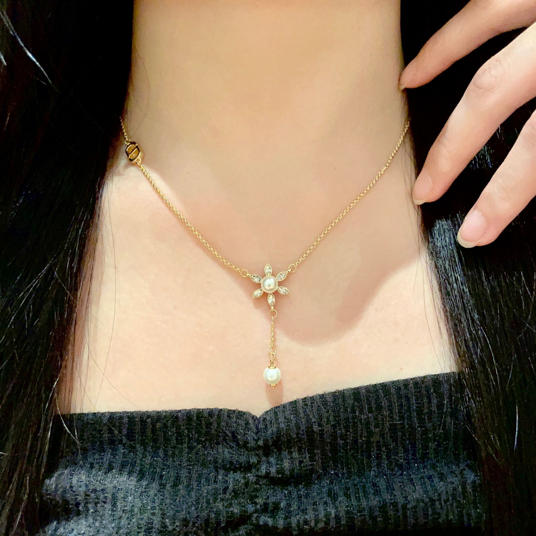 ディオール「Dior」Vintage ハート&ビー ネックレス