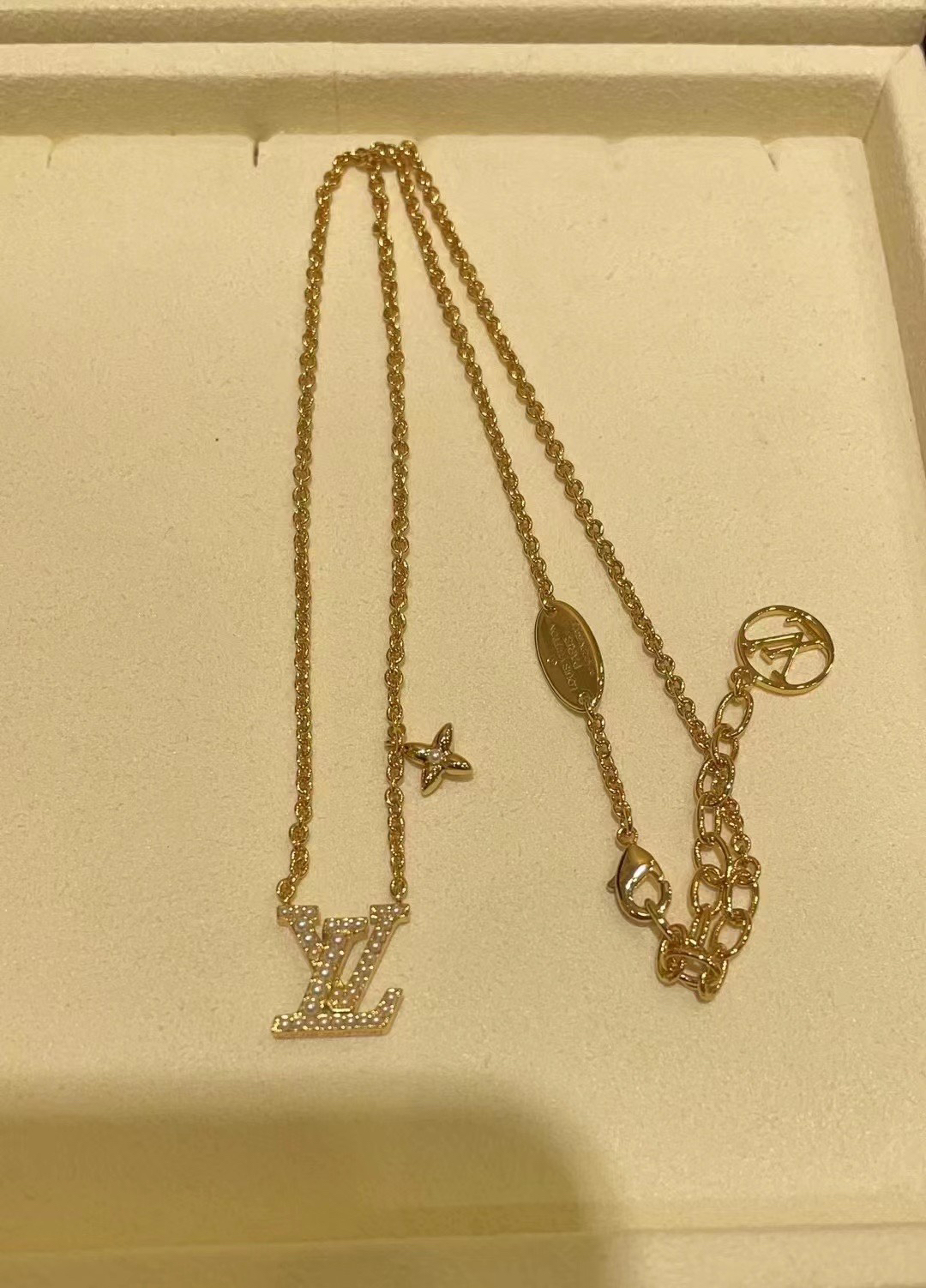 ルイ・ヴィトン「Louis Vuitton」 ICONIC ARLS ミラノティチェーンネックレス38~42CM