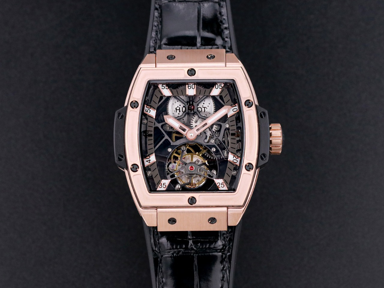 ユーボット「Hublot」MASTERPIECEシリーズ906モデルの真陀フライホイール腕時計45mm
