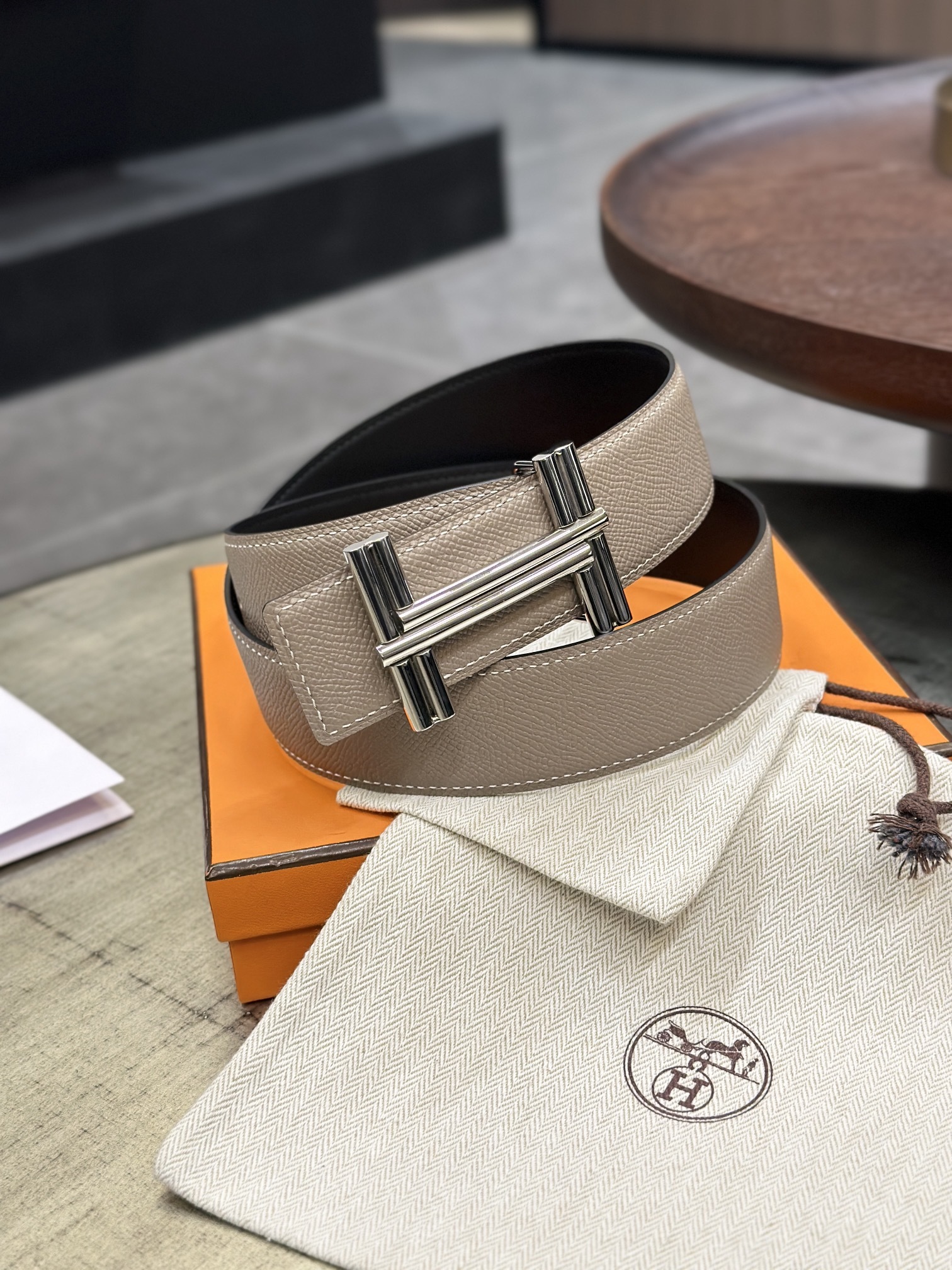 エルメス「Hermès」 Traverse Belt Buckle ベルト100cm