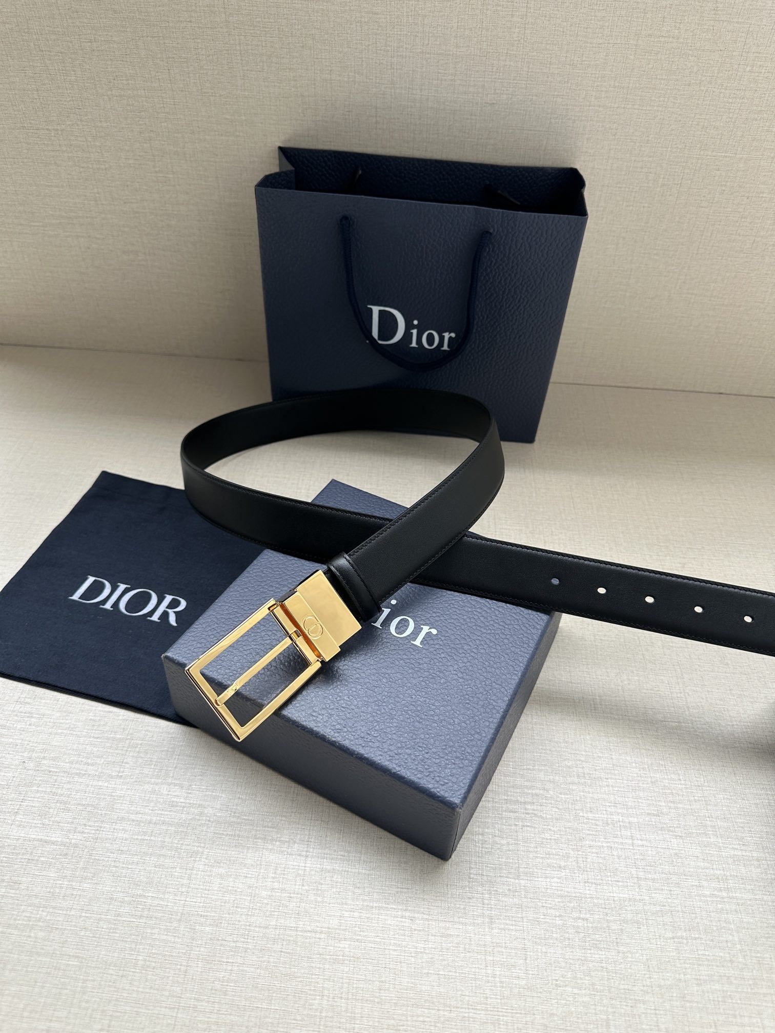 ディオール「Dior」CDアイコン リバーシブルベルト100CM