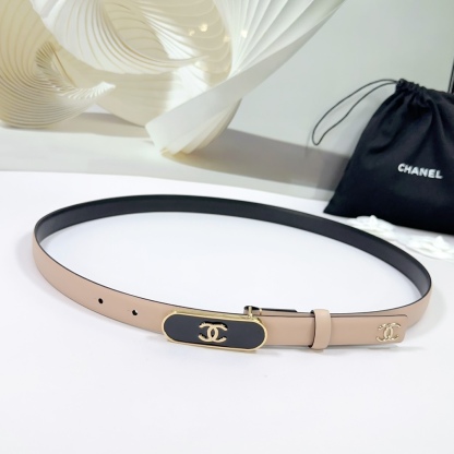 シャネル「Chanel」ダブルC レザーベルト ベルト100CM