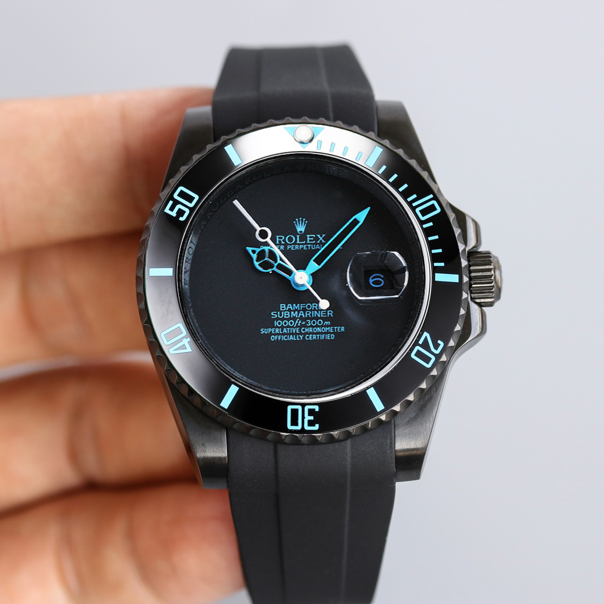 ロレックス「Rolex」カーボンブラック鋼皇時計40mm