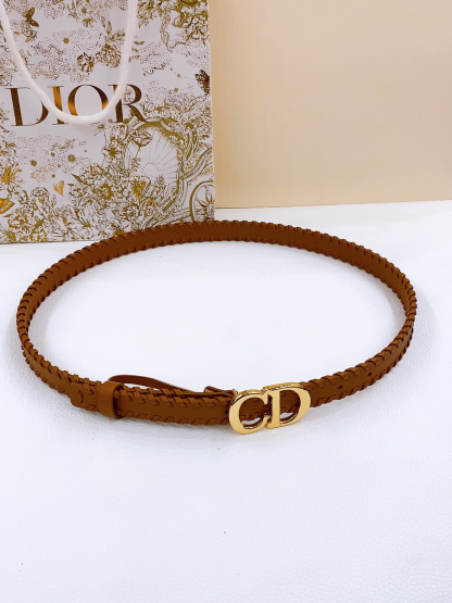 ディオール「Dior」Saddle Belt Montaigne Star レザーベルト100CM