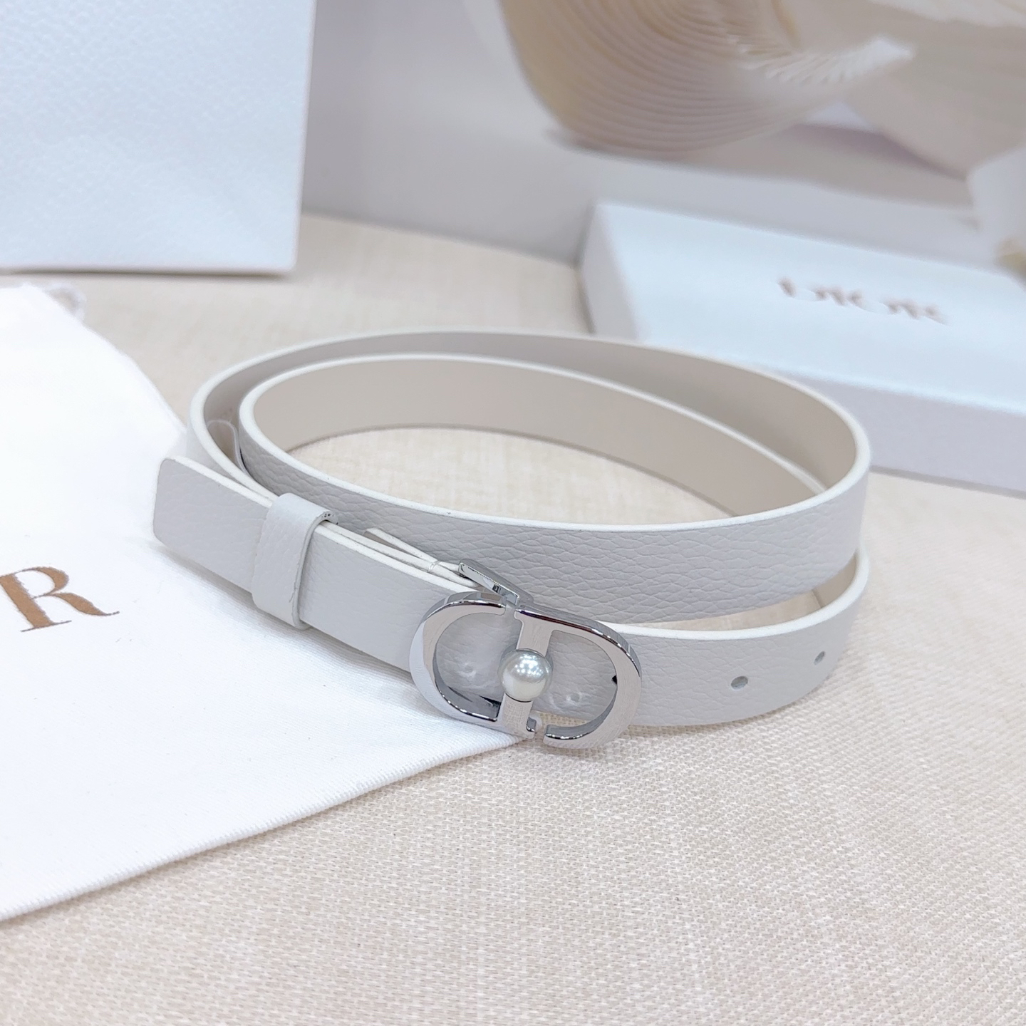 ディオール「Dior」Montaigne 2.0cm ダブルフェイスレザーベルト100CM