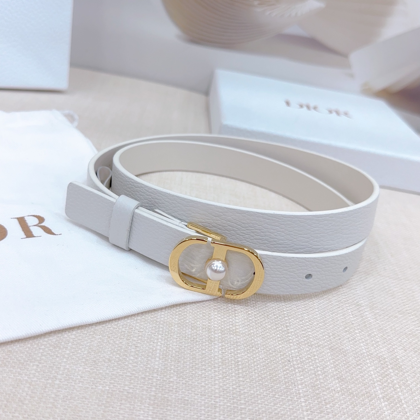 ディオール「Dior」Montaigne 2.0cm ダブルフェイスレザーベルト100CM