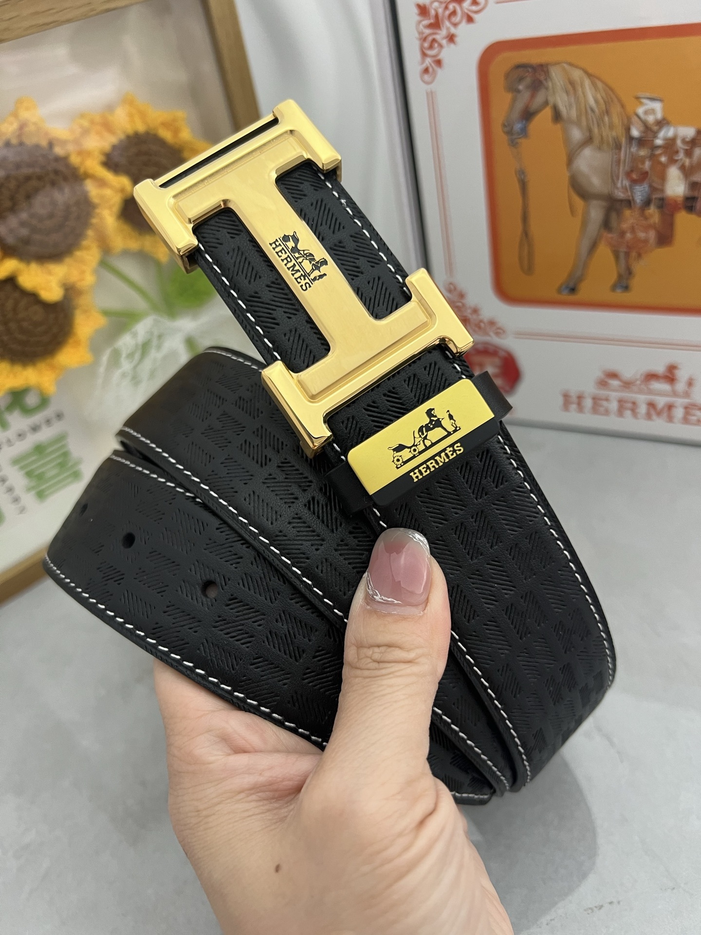 [Copy]エルメス「Hermès」Jumbo Belt Buckle & ダブルフェイスレザーベルト100cm
