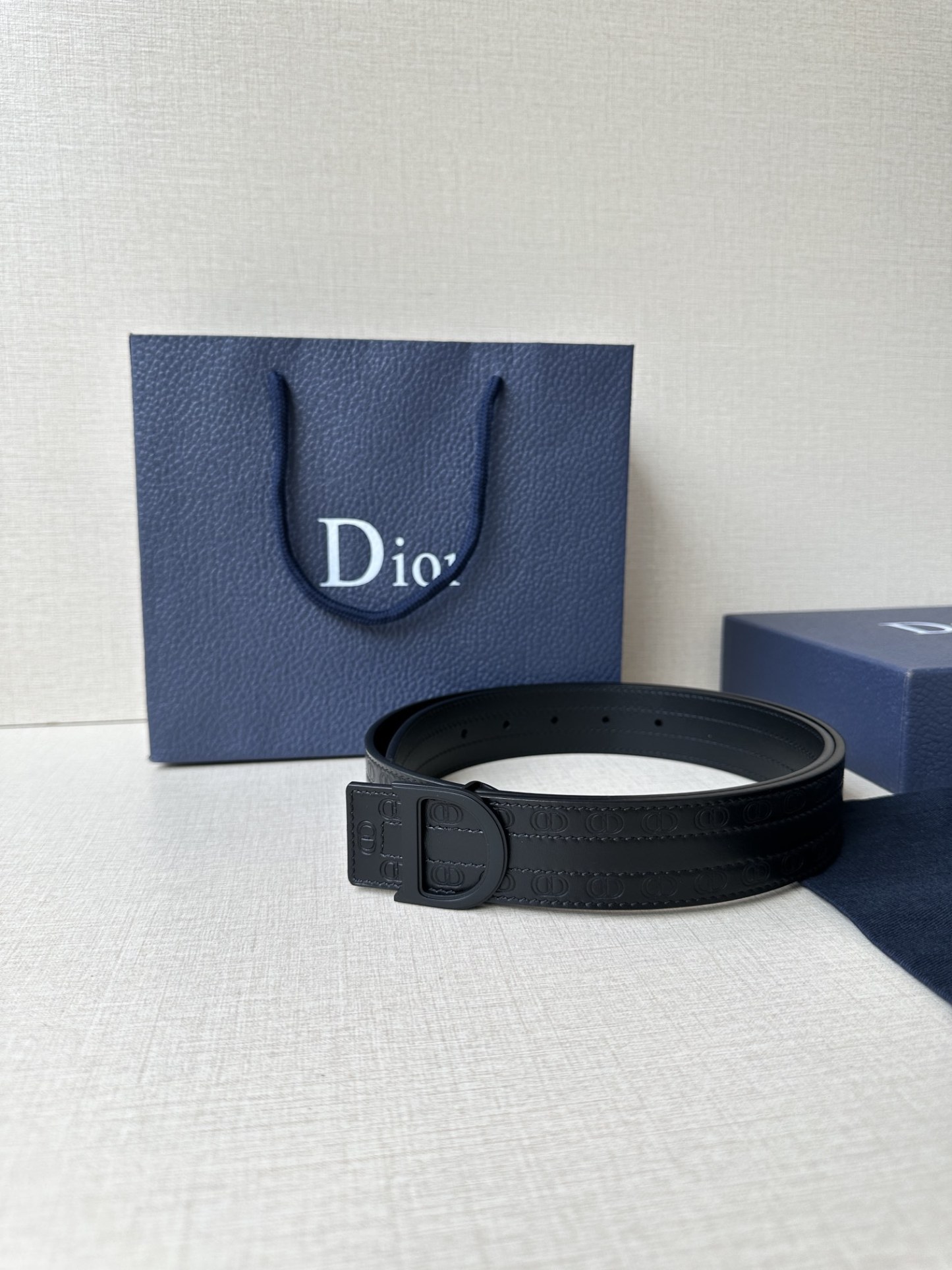 ディオール「Dior」Montaigne 3.5cm ダブルフェイスレザーベルト100CM
