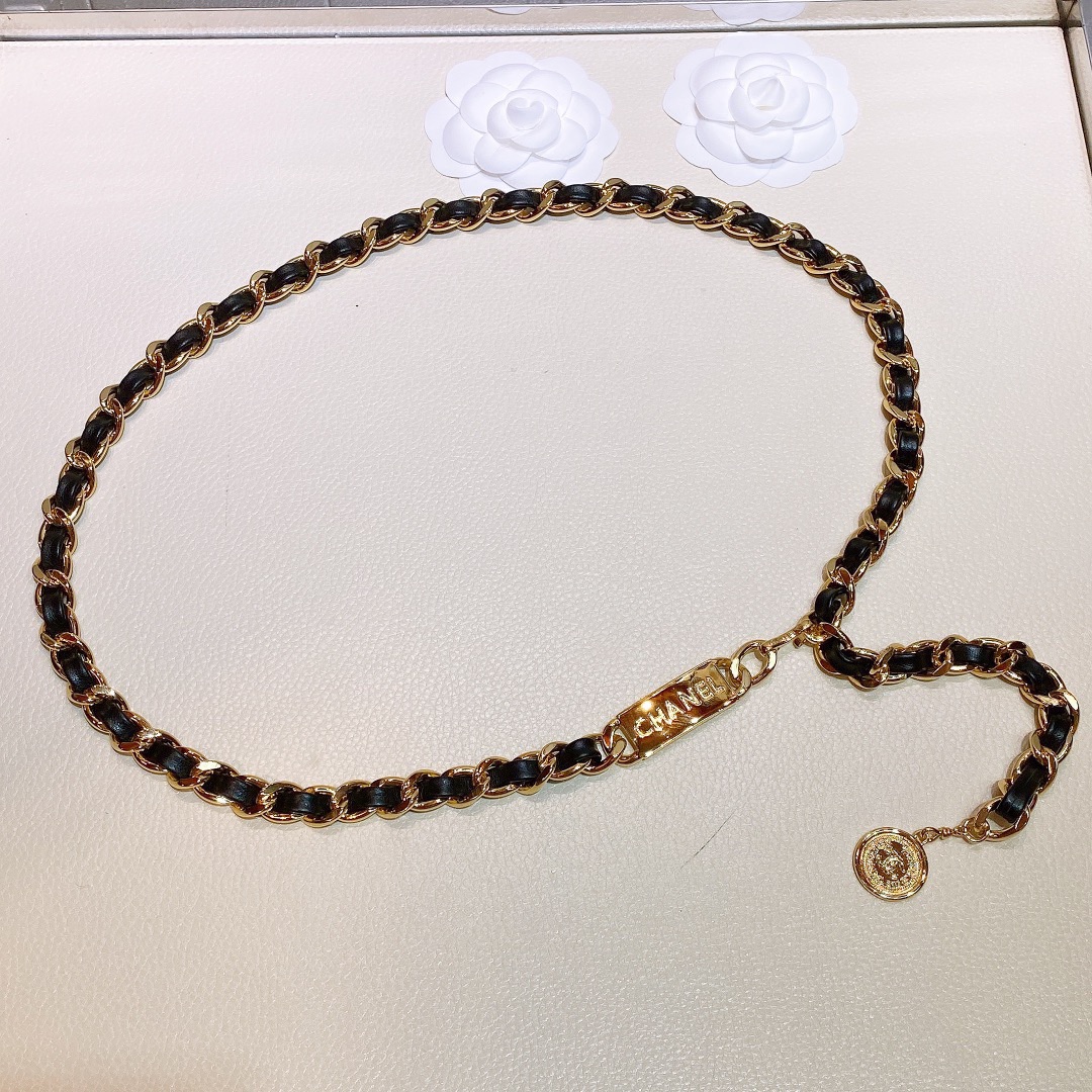 シャネル「Chanel」ヴィンテージ チェーン＆CCロゴ ベルト ベルト100CM