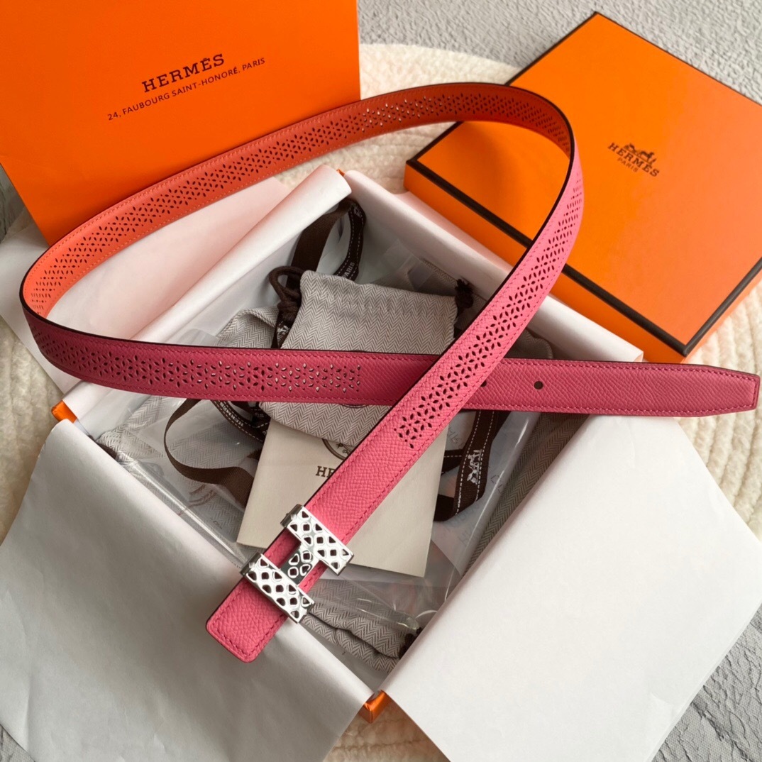 エルメス「Hermès」Jumbo Belt Buckle & ダブルフェイスレザーベルト100cm