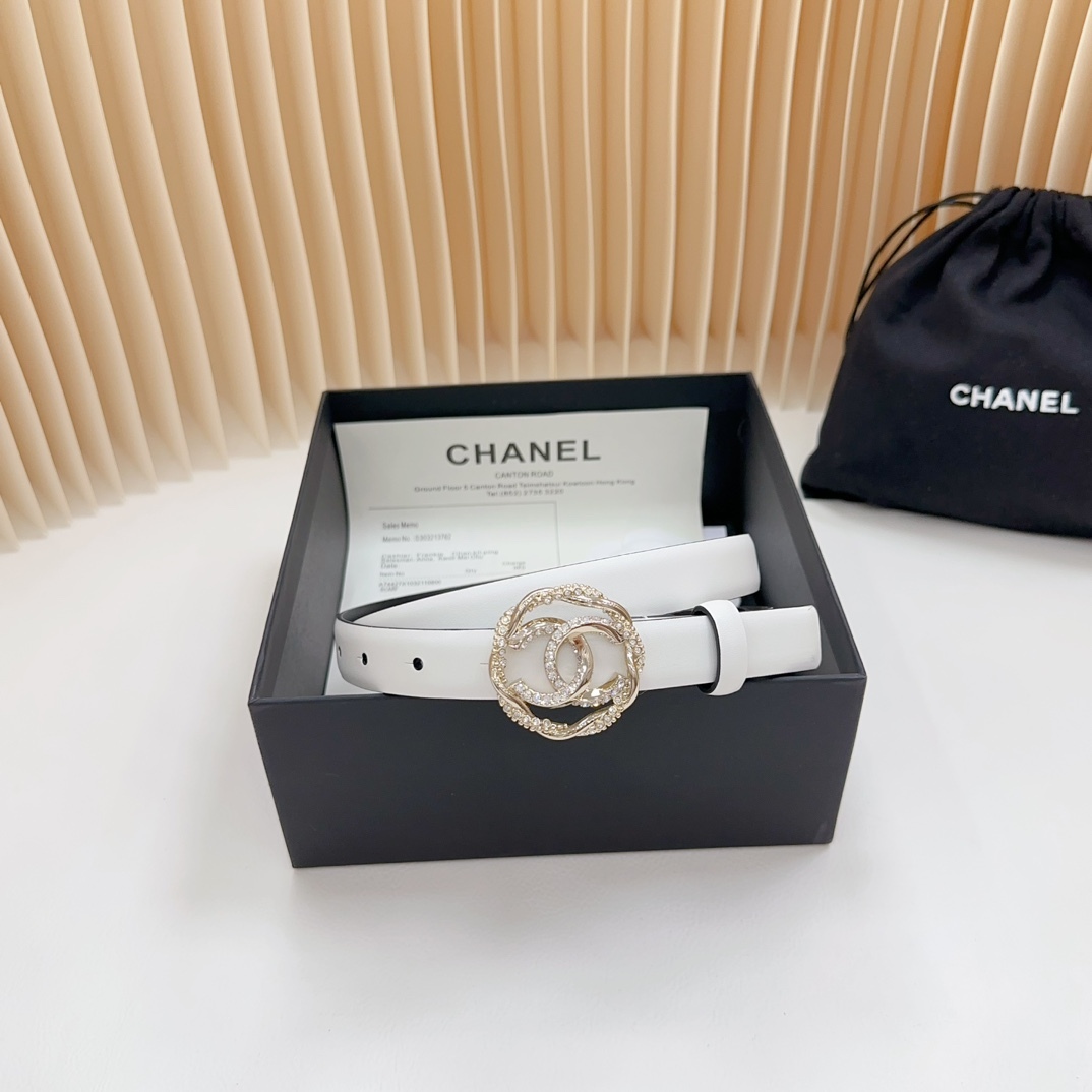 シャネル「Chanel」ダブルC ダイヤモンドリング ベルト ベルト100CM