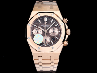 オーデマ ピゲ「Audemars Piguet」 Royal Oak ローズゴールド コーヒーダイアル 腕時計41cm