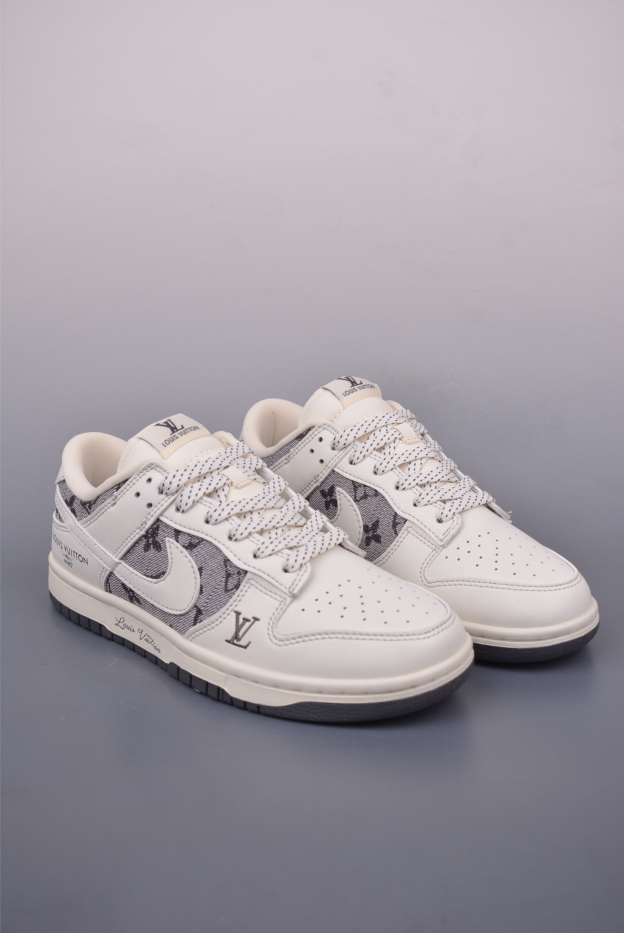 ルイ・ヴィトン「Louis Vuitton」Nike SB Dunk Low ホワイト スニーカー