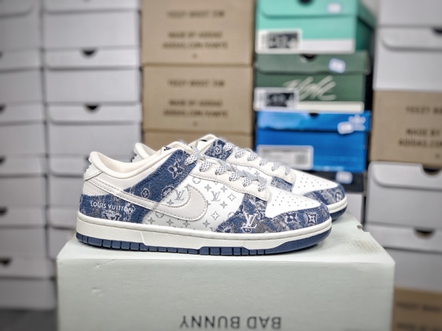 ルイ・ヴィトン「Louis Vuitton」Nike SB Dunk Low ホワイト スニーカー