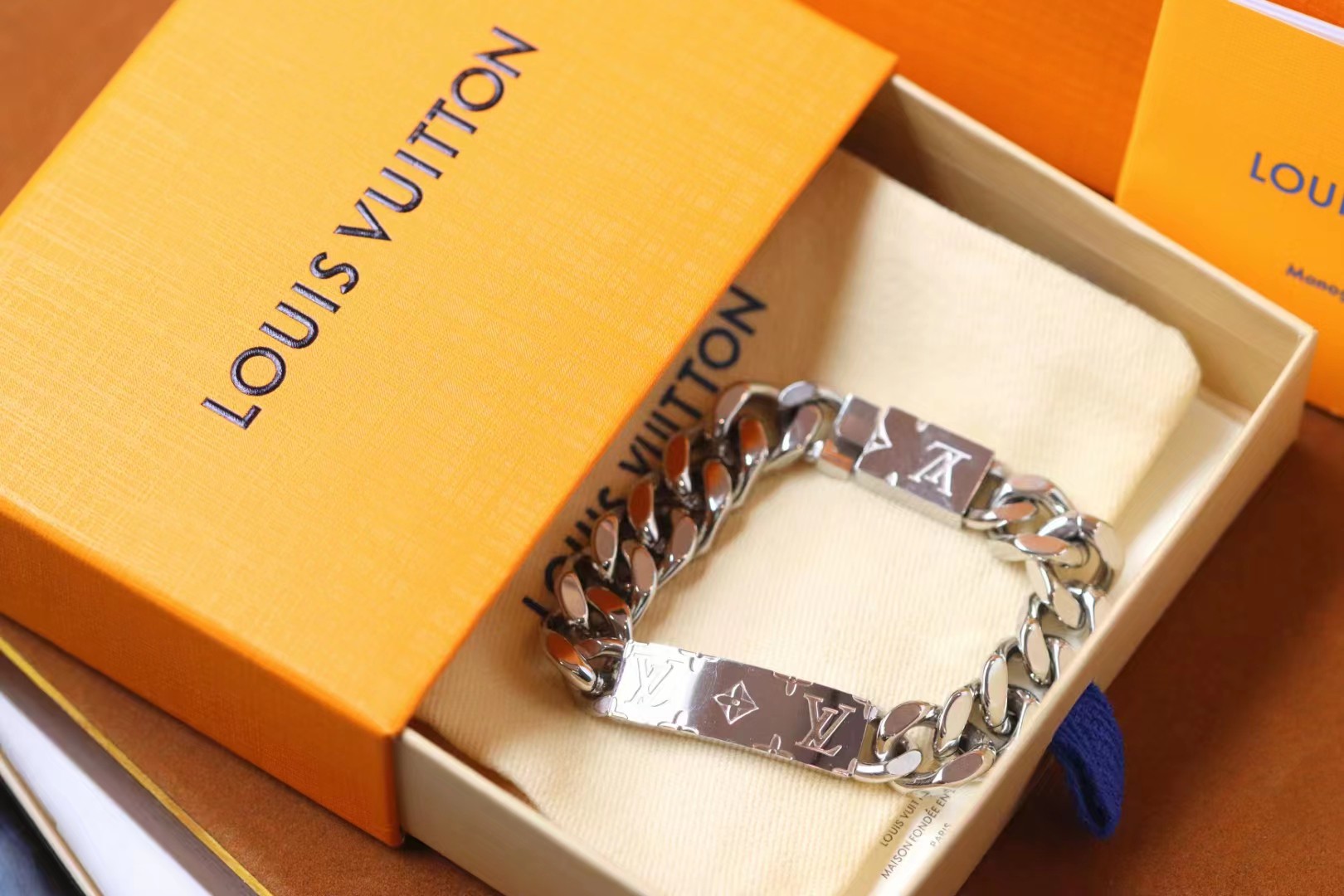 ルイ・ヴィトン「Louis Vuitton」MONOGRAM チェーンリンクス カップル ブレスレット