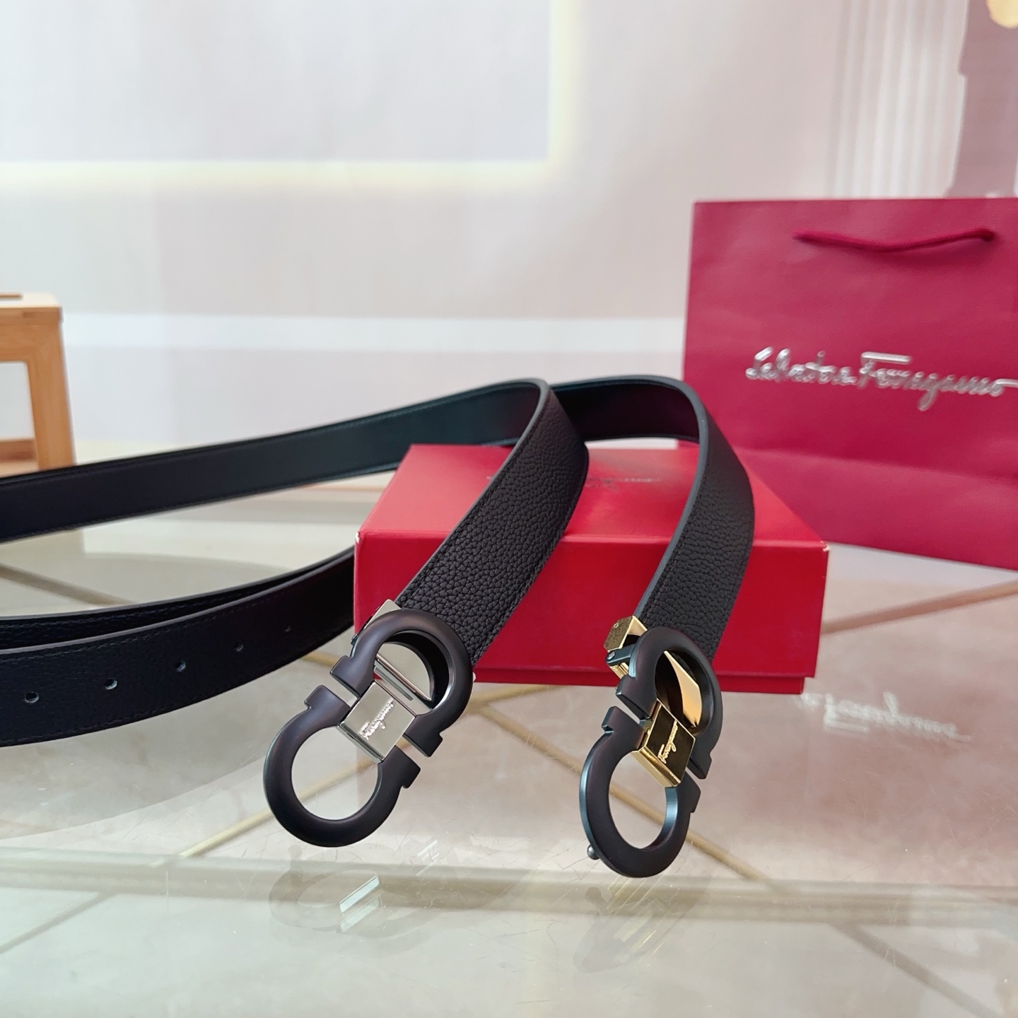 フェラガモ「Ferragamo」 ダブルフェイス ガンチーニ ベルト