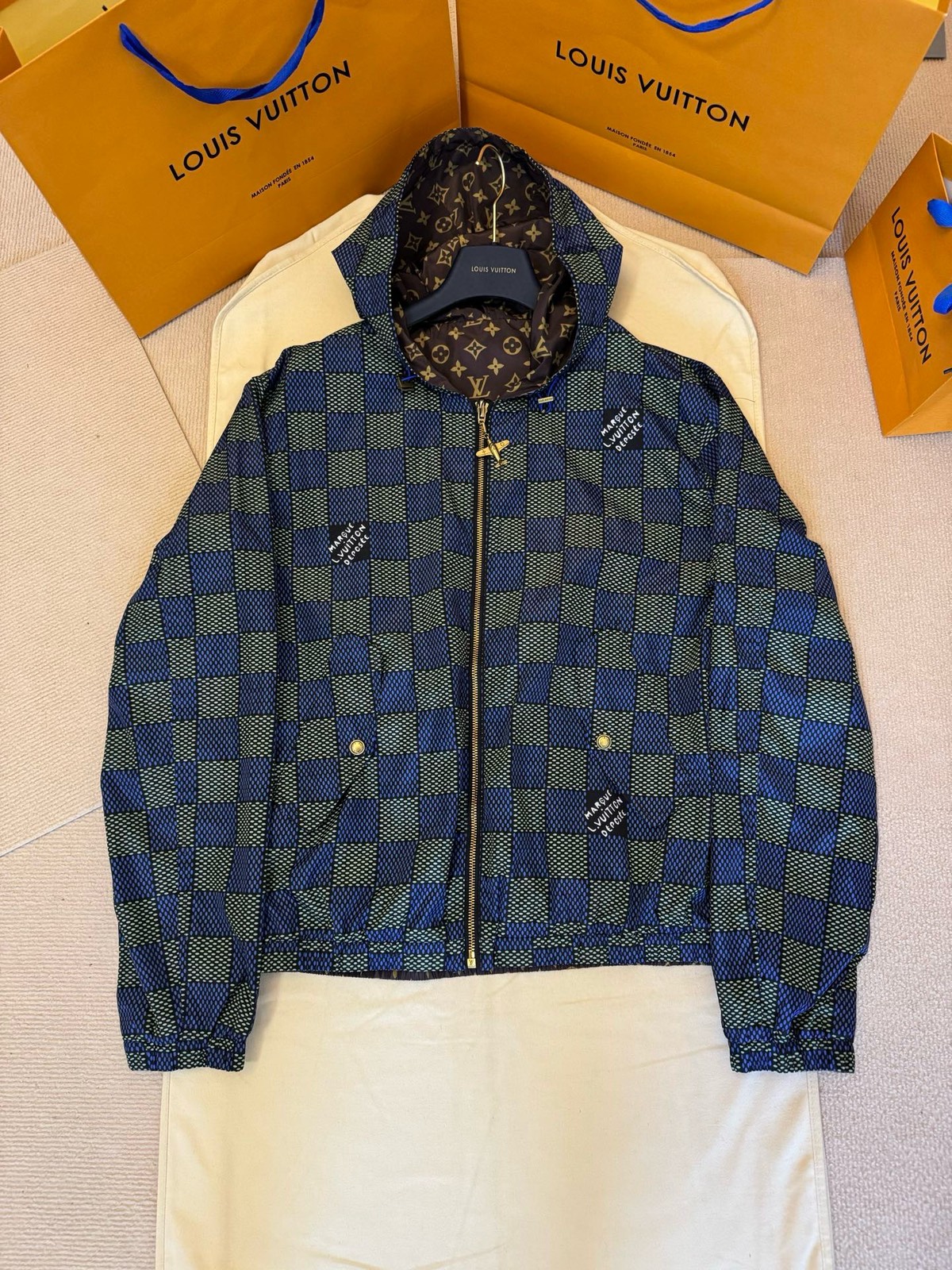 ルイ・ヴィトン「Louis Vuitton」DAMIER 双面防风夹克 アウター