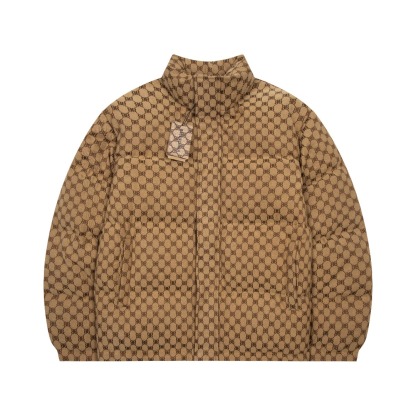 バレンシアガ「Balenciaga」‌ダブルB フルプリント ダウンジャケット