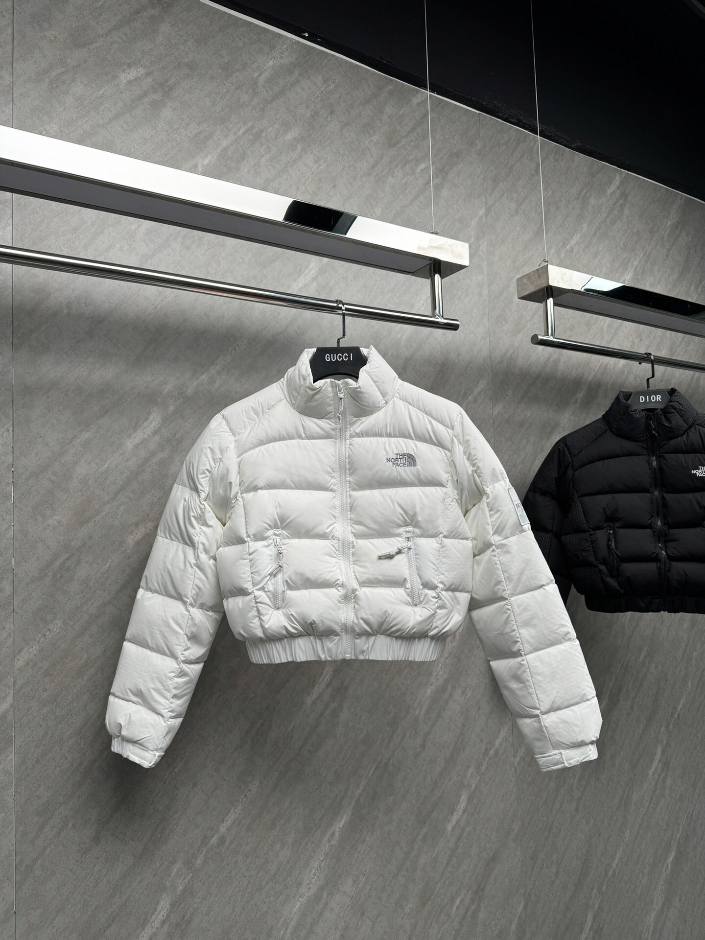 ザ・ノースフェイス「The North Face」アメリカンスタイル ショート パッチワーク ダウンジャケット