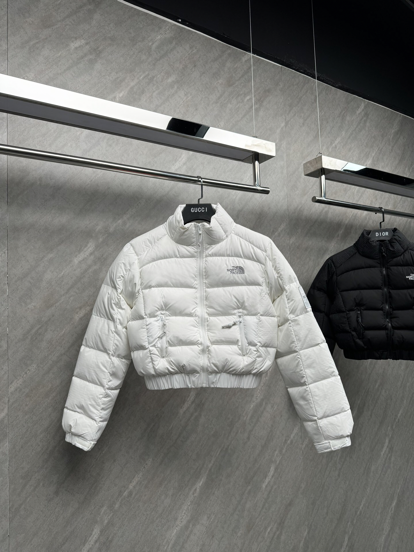 ザ・ノースフェイス「The North Face」アメリカンスタイル ショート パッチワーク ダウンジャケット