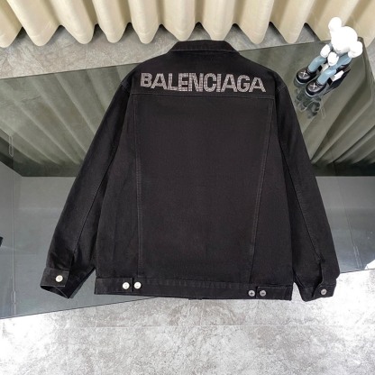 バレンシアガ「Balenciaga」‌× Swarovski クリスタルエンブロイダリー デニムジャケット