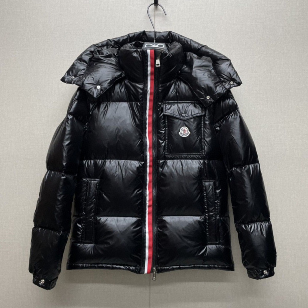 モンクレール「Moncler」 トリカラーテープ マヤ フード付きダウンジャケット