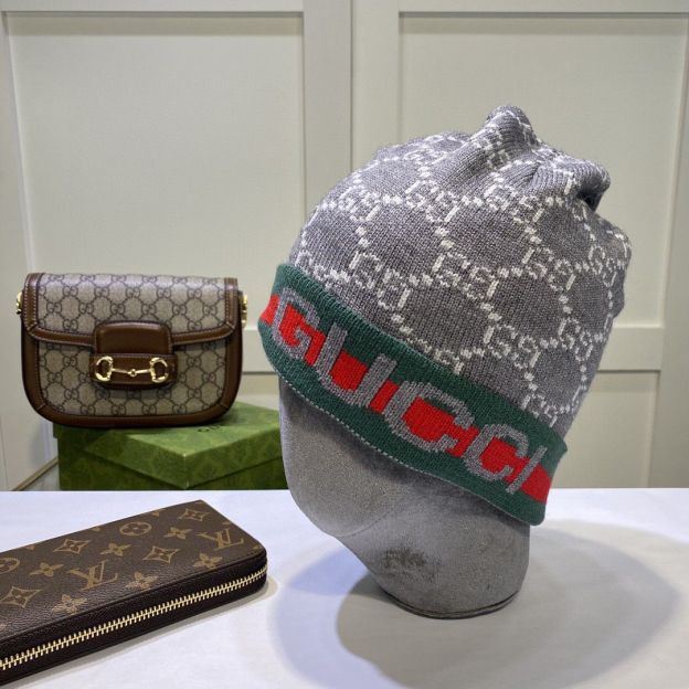 グッチ「Gucci」GG モノグラム ニット帽