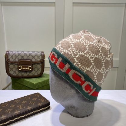 グッチ「Gucci」GG モノグラム ニット帽