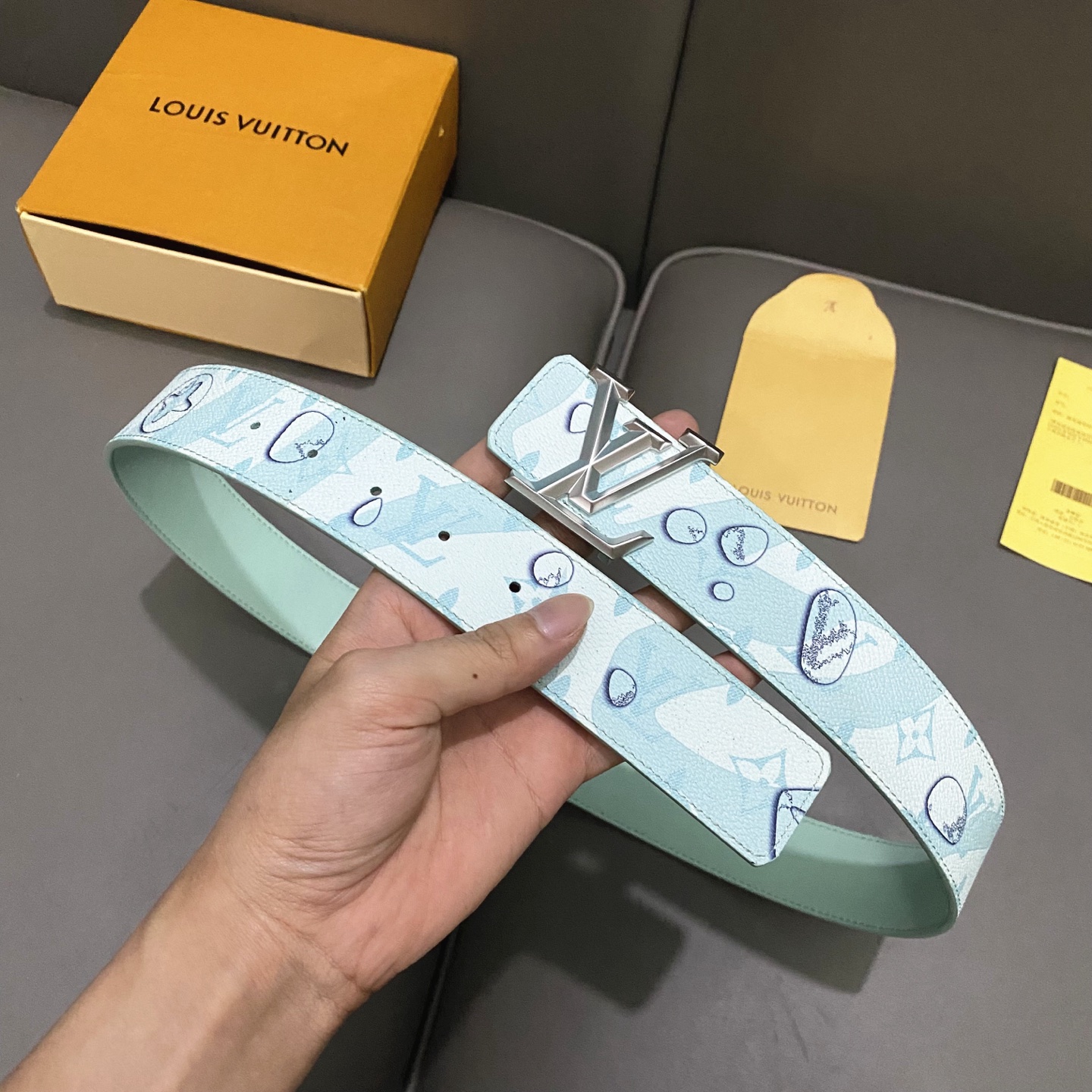 ルイ・ヴィトン「Louis Vuitton」モノグラム キャンバス＆レザー ベルト100CM