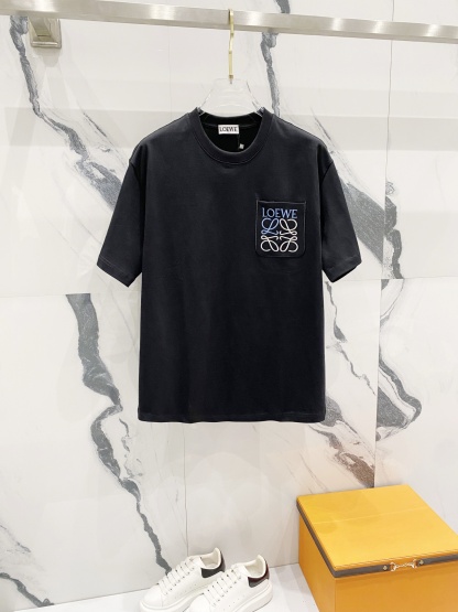 ロエベ「Loewe」パケット&カラーリング刺繍ロゴ半袖Tシャツ