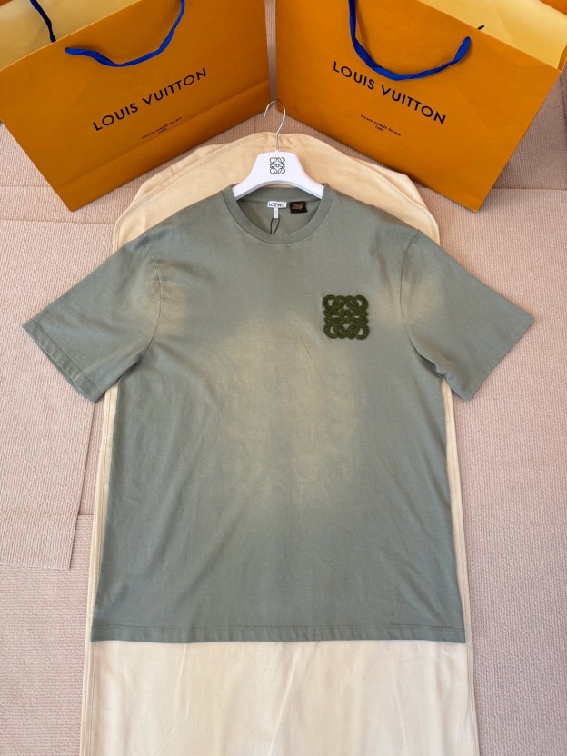 ロエベ「Loewe」アナグラム タオル刺繍 ウォッシュドTシャツ