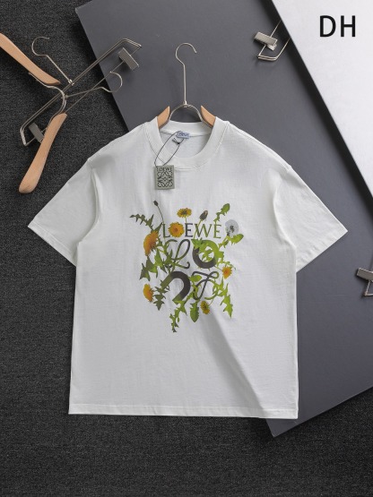 ロエベ「Loewe」フローラル プリント クルーネックTシャツ