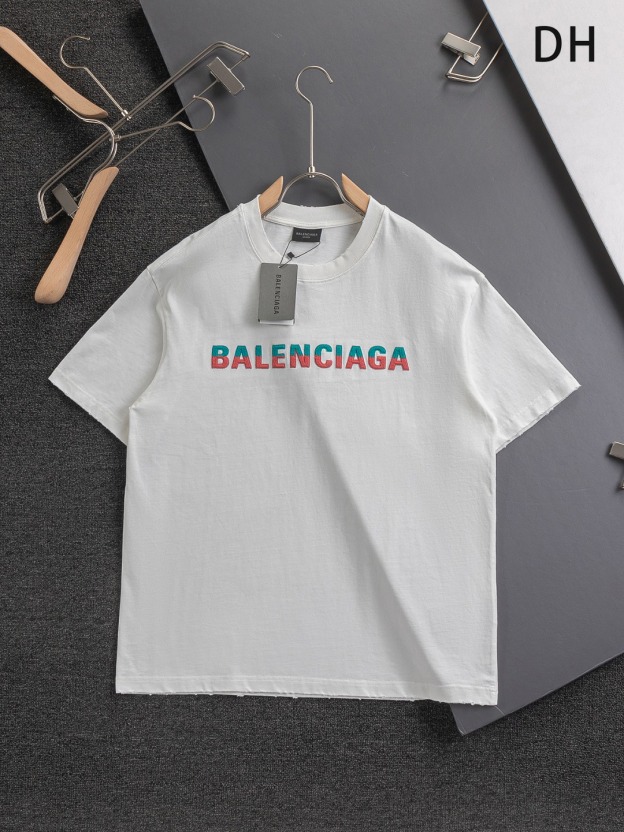 バレンシアガ「Balenciaga」ツートンカラー レター エンブロイダリー Tシャツ