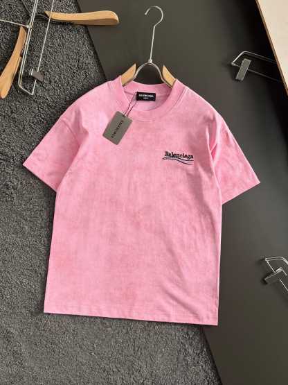 バレンシアガ「Balenciaga」ウェーブ コーラ レター エンブロイダリー Tシャツ