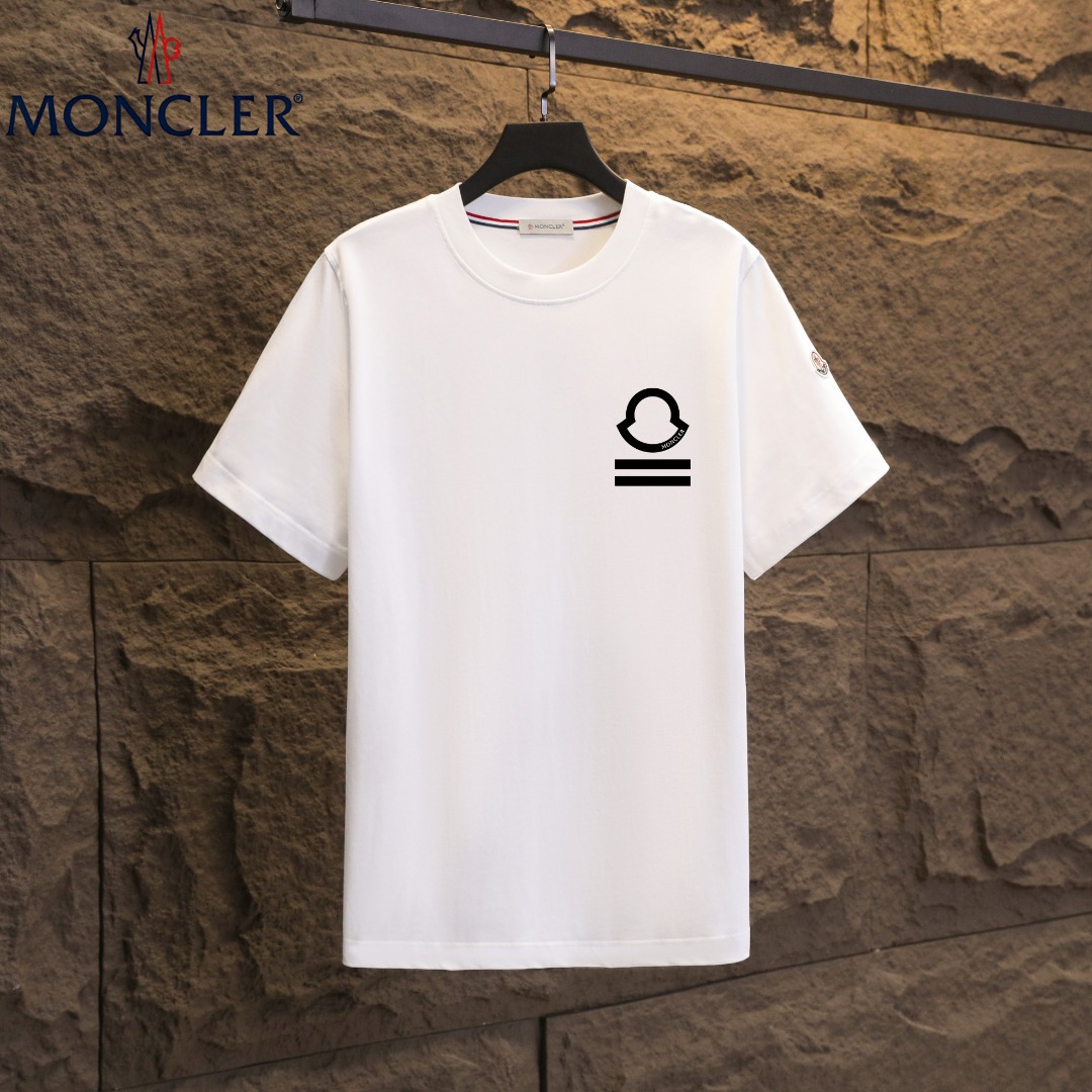 モンクレール「Moncler」ミニマル ロゴ クルーネックTシャツ
