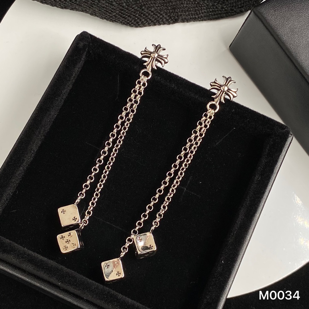 クロムハーツ「Chrome Hearts」ダイスロングピアス S925 ピアス