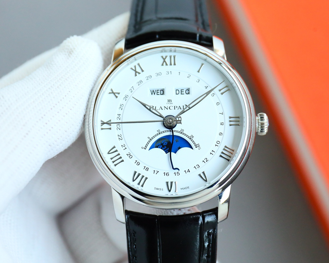 ブランパン「Blancpain」ヴィルレ コンプリートカレンダー ムーンフェイズ 自動巻き腕時計40mm