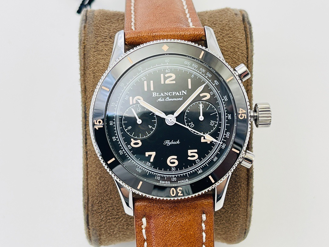 ブランパン「Blancpain」エアーコマンド クロノグラフ自動巻きフライバック パイロットウォッチ42.5mm