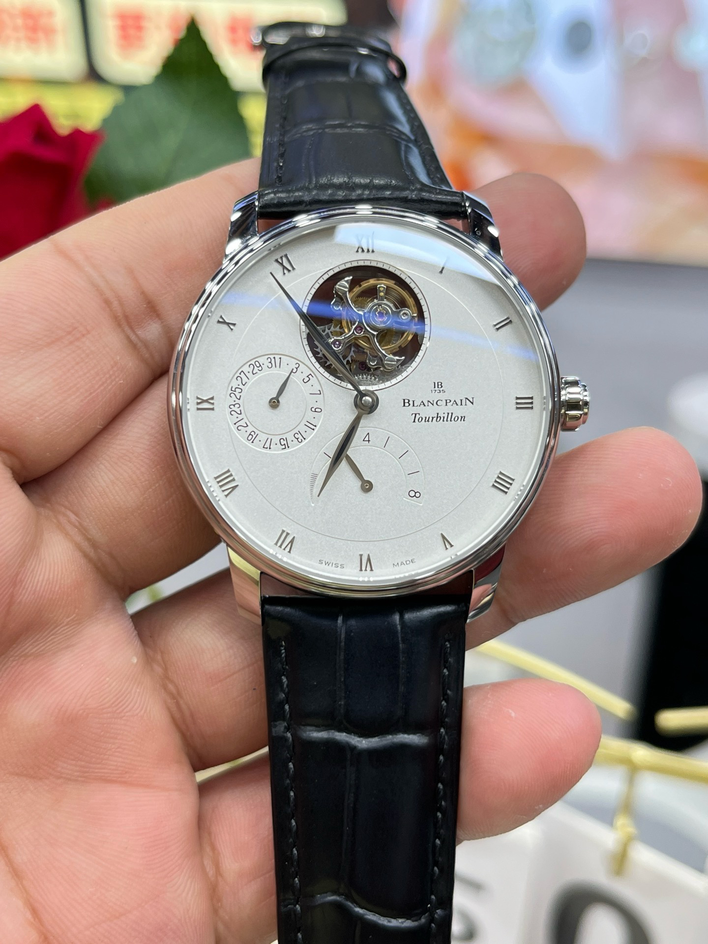 ブランパン「Blancpain」ヴィルレ トゥールビヨン自動巻き腕時計42.5mm