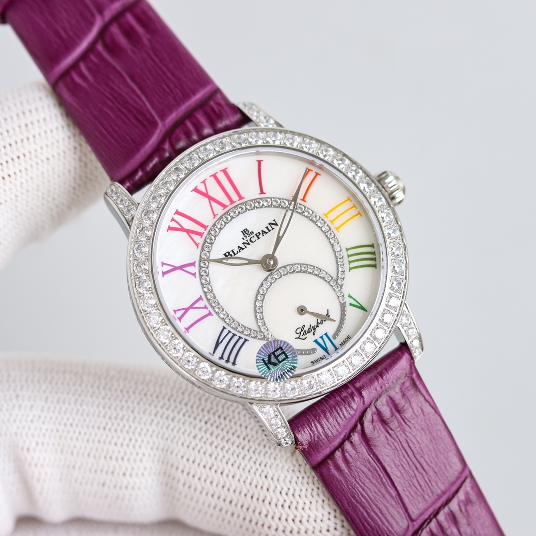 ブランパン「Blancpain」レディバード ダイヤモンドボール自動巻きレディースウォッチ34.9mm